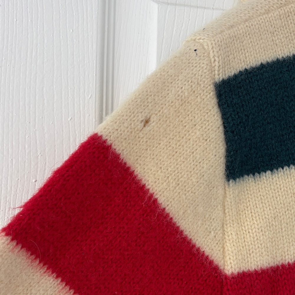 Vintage 1970s L.L. Bean Vintage Multicolor Striped Zip-Up sweater - Picture 7 of 9